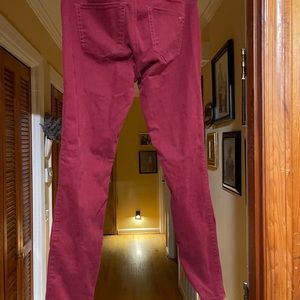 Hollister low rise Jean legging 28 waist 28 length size 7R burgundy